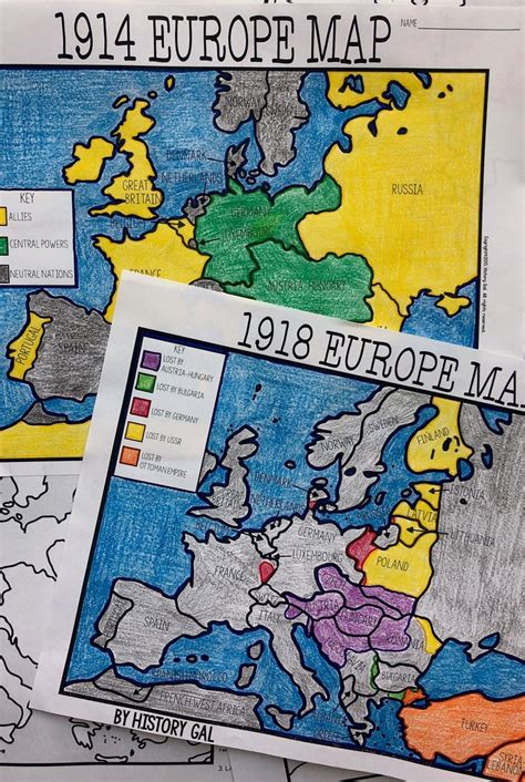 1914 europe map worksheet.